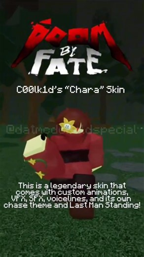C00lk1d’s new Legendary “Chara” skin! #roblox #doombyfate #forsaken #undertale #deltarune