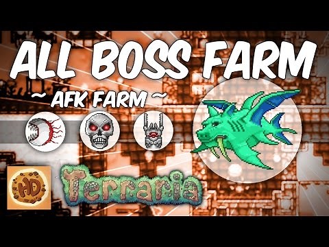 Terraria 1.3 AFK Boss Farm | Golem | Duke Fishron | Twins | Skeletron Prime | Destroyer