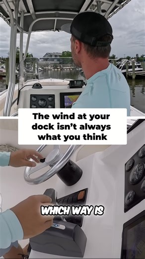 Docking tip: the wind you feel out on the water may not be the wind at the dock. Look for local flags to read what’s really happening before you commit. #BoatTok #BoatDocking #BoatingTips #MarinaLife #BoatHandling #NewBoater #SingleEngineBoat