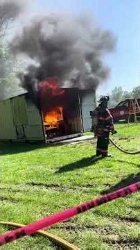 House fire demonstration