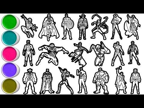 Draw 21 Superheroes Step-by-Step | Easy Tutorial for Beginners! Spider-Man, Superman