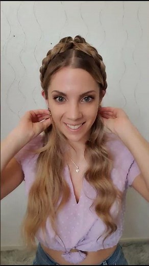 easy BRAIDED HEADBAND HACK 💐 braided hairstyle easy wedding guest hair - holiday season 2025