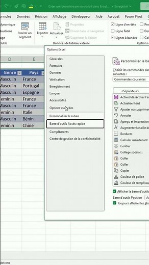créer un formulaire personnalisé dans Excel