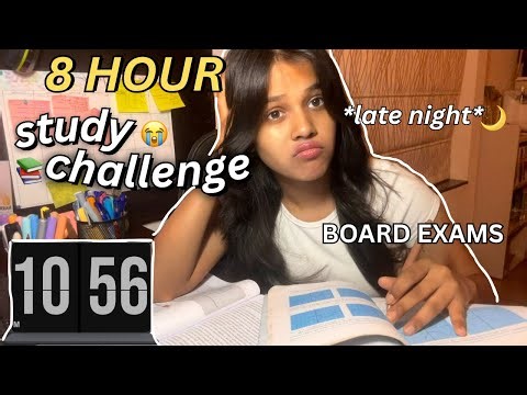 I Studied for 8 Hours in ONE Day 😳 | Class 10 Study Challenge + Late Night Vlog 📚🌙
