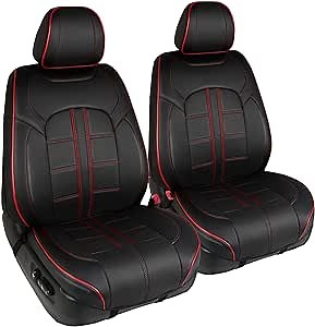 Season Guard Adventurer Car Seat Cover for Front Low Back Bucket Carseat; 3D Semi-Custom Luxury Faux Leather with Padded Cushion; Universal Fit for Car Seats, Small Truck Seats, and Compact SUV Seats