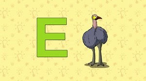 Emu. Inglés ZOO Alphabet - letra E