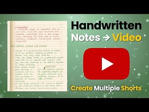 Handwritten notes ✍️ se banaye VIDEOS⚡️(using MCQs & Flashcards)