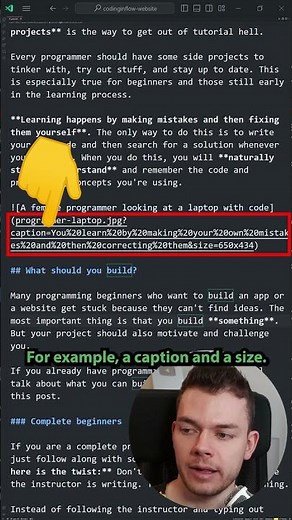 Set Image Size & Caption in Markdown 💡 #webdevelopment #webdeveloper #webdev
