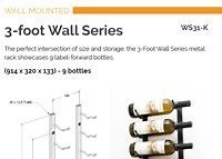 Black steel wine racking or crates with lockable doors