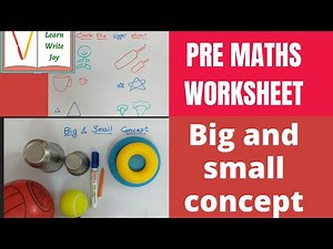 Big and Small concept for kids/How to teach big and small/Premaths concepts/lkg/ukg/worksheets