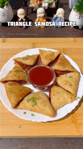 Triangle samosa recipe #shorts #recipe #snacks #samosa #potato #shortsfeed #trending #viral #cooking