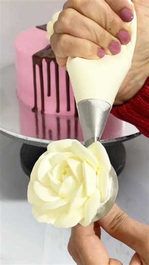 Colorful Piping Flower Cake Design Step by Step | Hafsi Cake