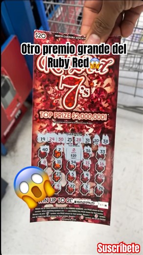 Another big prize from the Ruby Red $20 lottery ticket #lottery