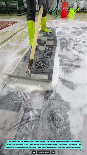 Water Pusher Tool for Fast Mosque Carpet Drying #innovationtools