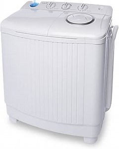 Ivation Small Compact Portable Washing Machine - Twin Tub Washer & Spin with 15 Lb. Wash Capacity & 11 Lb. Spin Capacity - Includes Drainage Pump & Tube - Ideal for Dorm Rooms, RV & More
