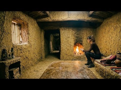 I Built an Underground Survival Shelter by Hand Day and Night | Full Video