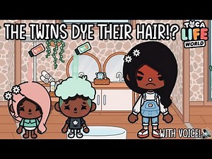 The twins dye their hair!?💇‍♀️😨|Toca boca roleplay|With voice!🔊