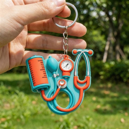 Personalized Medical Tool Keychain, Nurse Doctor Gift, Healthcare Keychain, Red Blue Tool Charm, Acrylic Backpack Keyring, Custom Name Gift - Etsy