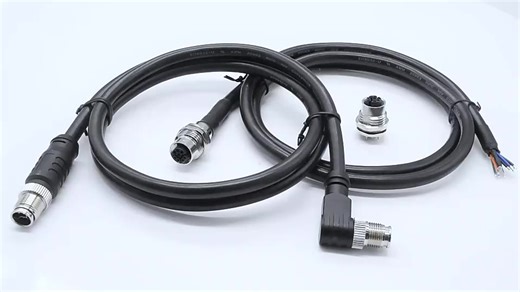 M12 Connector 8 Pin Y Code Rail Transit Network Welding M12 Sensor Cable Industrial Female Male  Socket Waterproof Connector