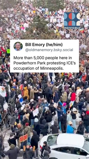 Minneapolis won’t be intimidated by Trump’s secret police force. #ICEOutForGood | Indivisible Guide