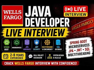 🔔 Wells Fargo Java Developer LIVE Interview | Spring Boot | Microservices | JPA