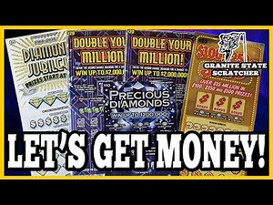 LET'S GET MONEY! $100 Gamble New Hampshire Lottery Scratch Tickets Double Your Million! #lottery