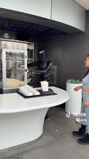 Will robot AI take over one day? Seems us human predicted that in Terminator movie 🍿 years ago. Today Tesla send their humanoid robot Optimus to serve popcorn at Tesla diner, how did Optimus do?