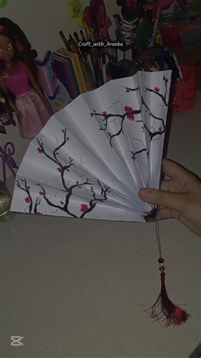 Paper Fan DIY✨🪭 #paperfandiy #diy #tutorial #shorts