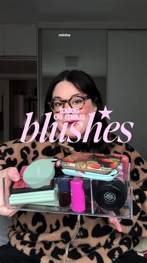Testando todos os blushes da minha coleção de maquiagem