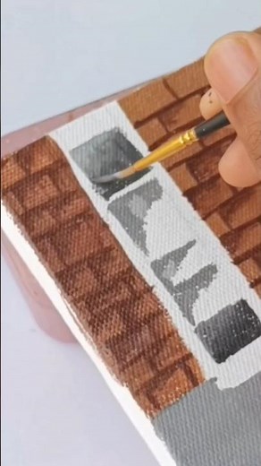 A single step in the painting process #art #acrylicscenery #painting #easy