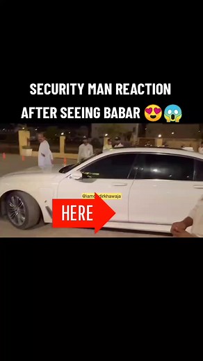 the security guard was so happy to see king babar azam 😱😍 #foryou #fyp #1millionaudition