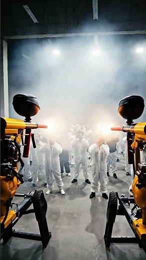 100 people vs the exploding paintball