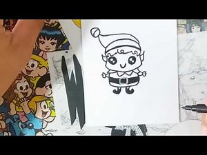COMO DESENHAR DUENDE KAWAII, AJUDANTE DO PAPAI NOEL