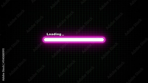 Simple Loading bar screen progress animation. Progress loading bar 0-100 percent with Alpha Channel Transparent Background loading bar progress countdown animation.