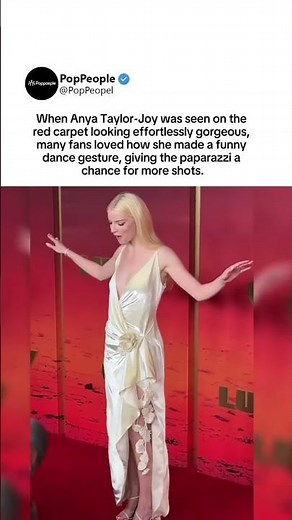 Anya Taylor-Joy’s playful red carpet dance has fans obsessed #anyataylorjoy