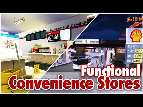 FUNCTIONAL CONVENIENCE STORES 🏪 The Sims 4 CC Showcase