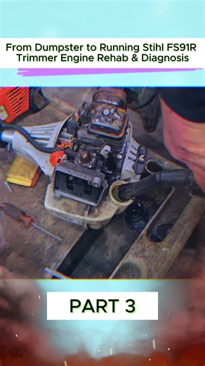 Stihl FS91R Trimmer Engine Rehab: From Dumpster to Running