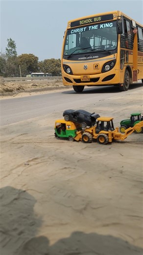 Remote control JCB Excavator truck loader accident and dumper truck testing and review 😱#viral​