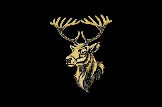 Reindeer Face Embroidery Design, Reindeer Embroidery Files, Animals Machine Embroidery Designs, Instant Download - Etsy