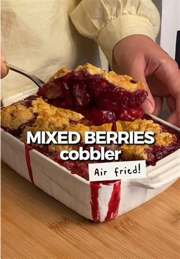 Mix Berry Cobbler Resep untuk 6 Porsi — Bisa Pakai Air Fryer