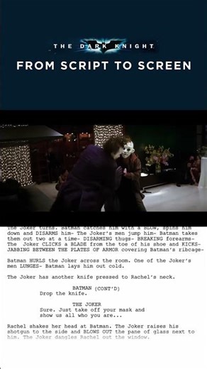 The Dark Knight: From Script to Screen