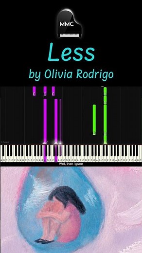 Less by Olivia Rodrigo piano cover/tutorial + sheet music