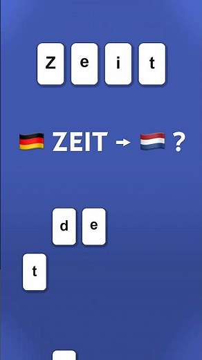 Deutsch vs Niederländisch: 'Zeit' schnell lernen