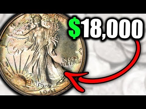 1941 WALKING LIBERTY HALF DOLLAR COINS WORTH MONEY - RARE SILVER COINS!!!