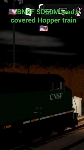 BNSF 9231 & 554 lead's covered Hopper train with Dpu BNSF 727 #roblox Trains Baseplate