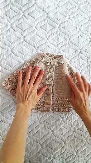 Baby Cardigan Knitting Pattern | Step-by-Step Pattern | Preview | Vitalina