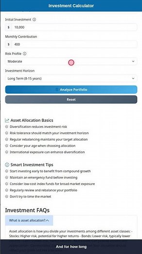 Investment Growth Calculator - Project Returns #Shorts