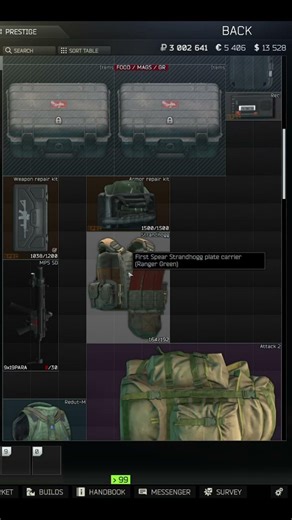 Repair armour and weapons in Tarkov