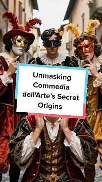 Unmasking Commedia dell'Arte’s Secret Origins #history #facts #historyfacts