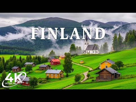 Finland 4K | Northern Calm of Europe – Silent Lakes, Pine Forests & Soft Arctic Light Air Slow Up